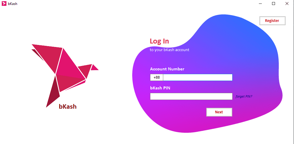 Image of bKash Desktop Application