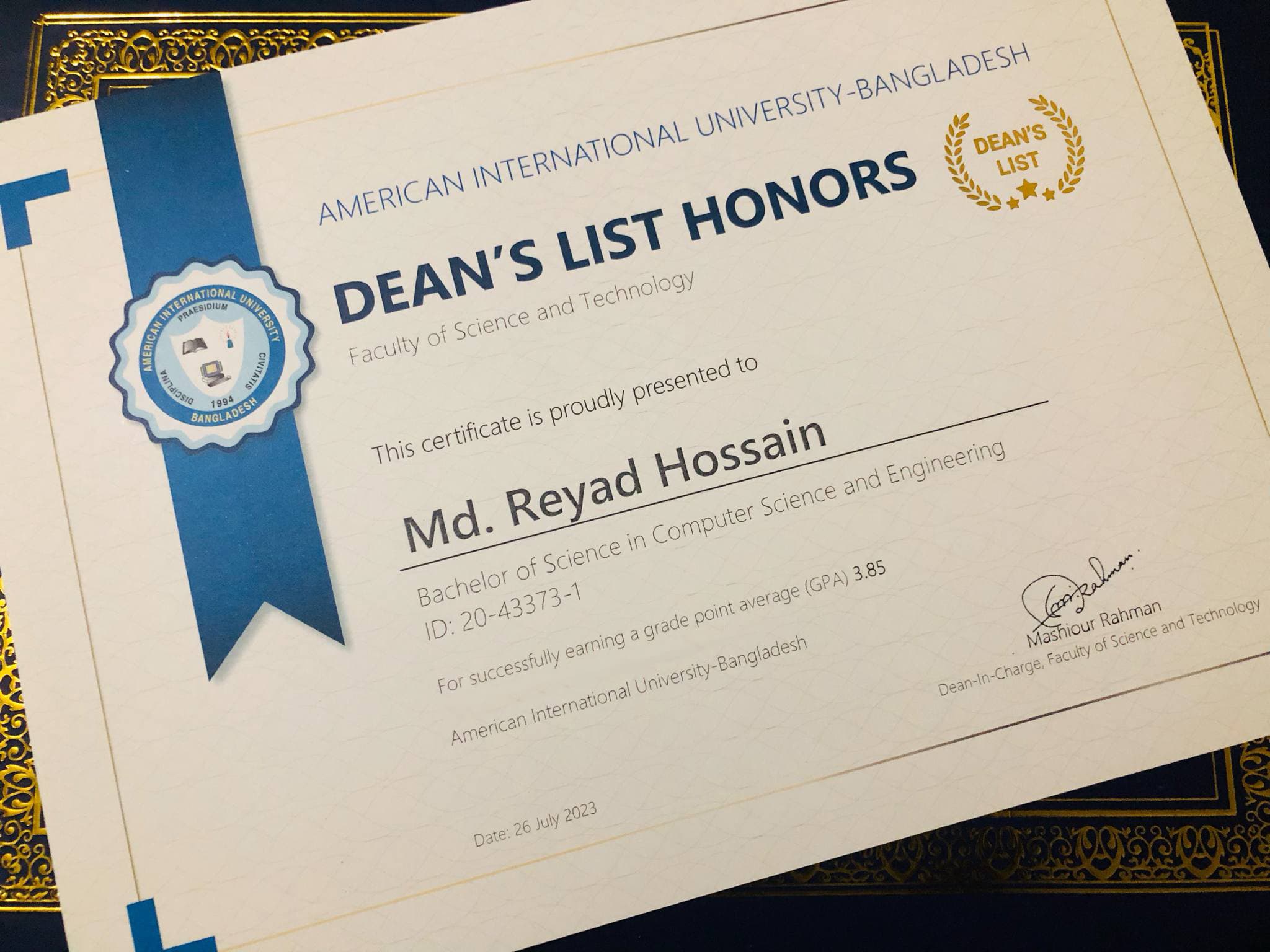 Image of Dean's List Honors | AIUB